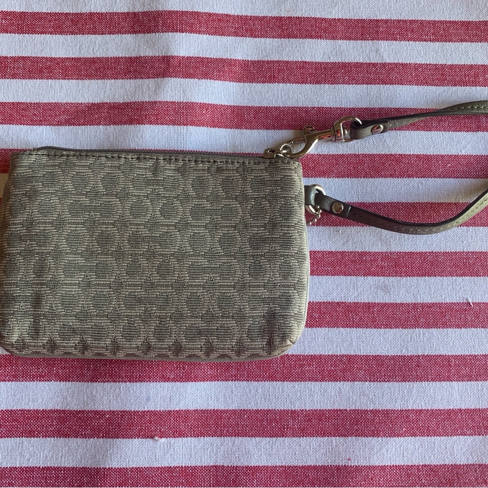 Coach Gray Patterned Wristlet - Picture 5 of 8